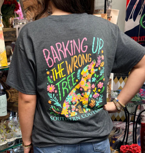 Couture Company Tee Barking Up The Wrong Tree Dark Heather