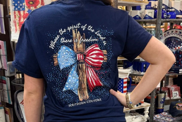 Couture Tee Company SC Classic American Bow Cross Navy