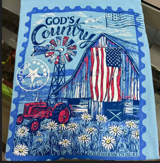 Couture Tee Company SC Classic Gods Country Barn Sky