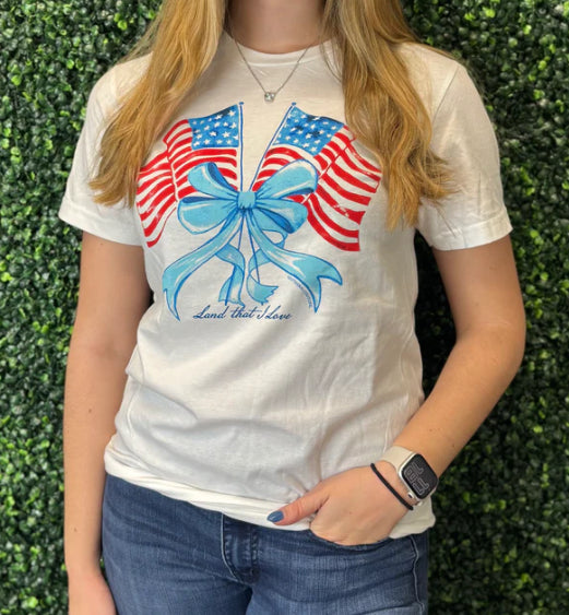 Couture Tee Company SC Soft Land That I Love Flags White