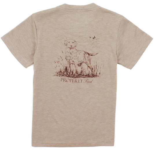 Properly Tied Boys Portland Pocket Tee SS Labrador Sand