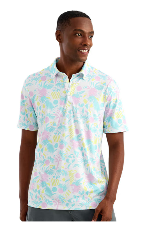 HUK Pursuit Printed Polo White
