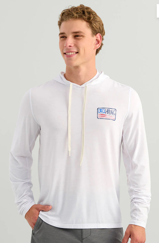 HUK Drift Hoodie White H1200726
