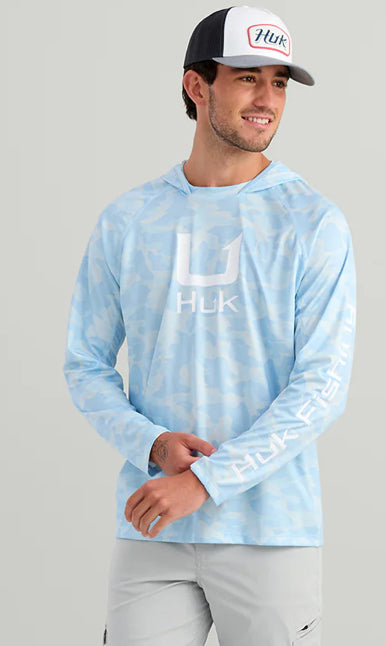 Huk Icon Printed LS Hoodie Costal Drift