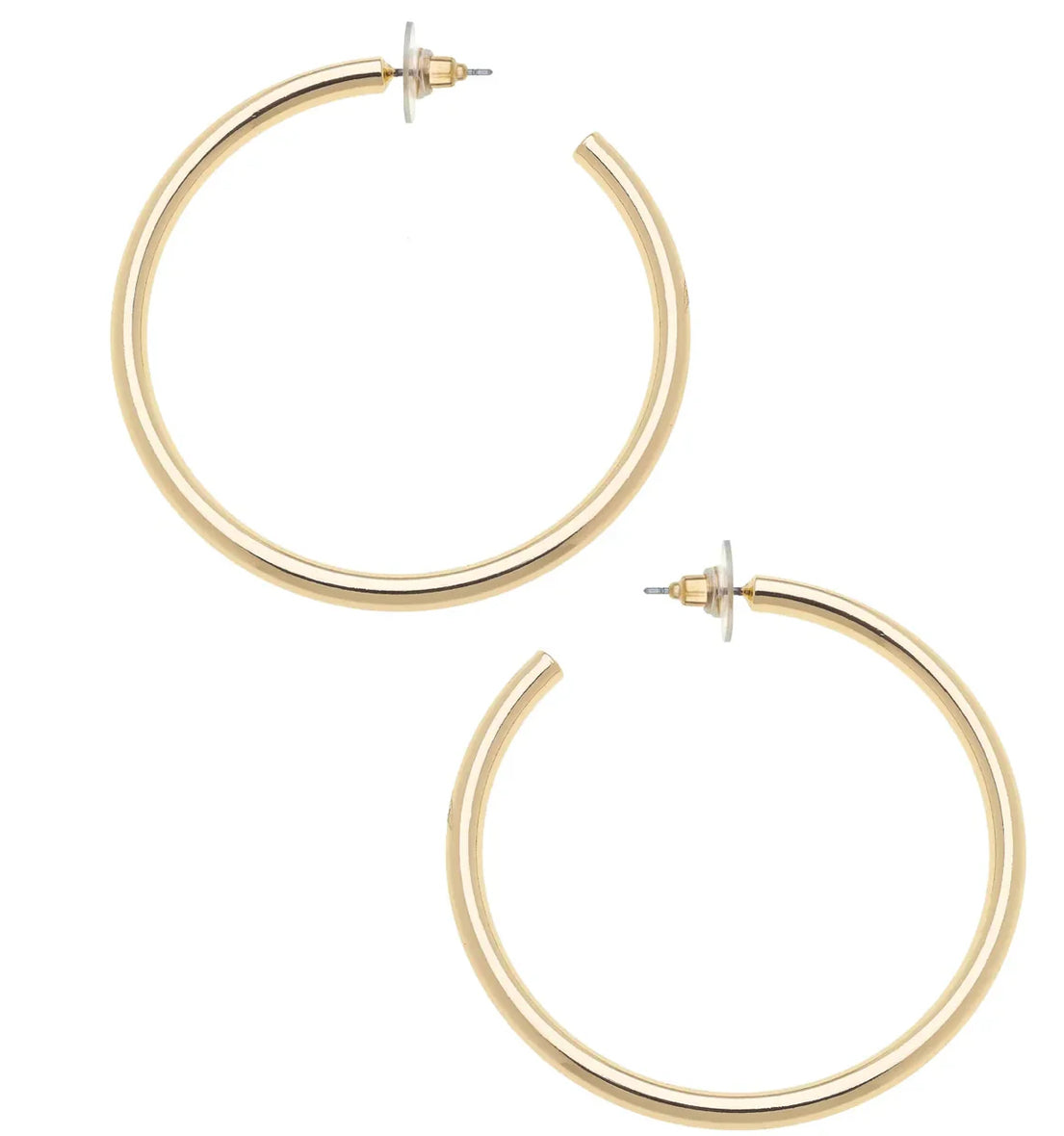 Canvas Ivy Hoop Earrings In Shiny Gold