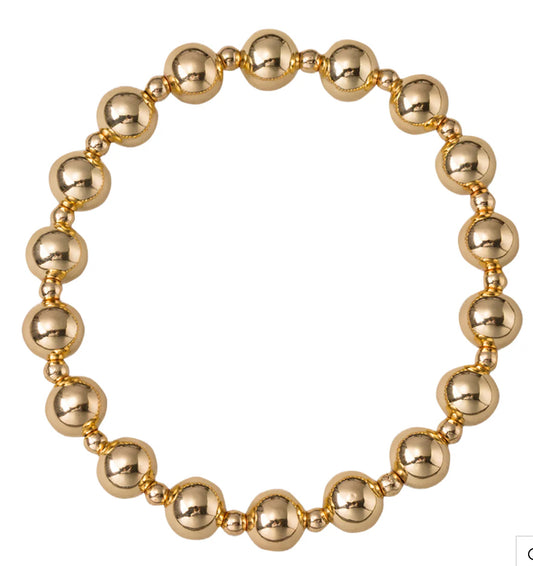 Jane Marie 18k Gold Plated Ball Beaded Stretch Bracelet