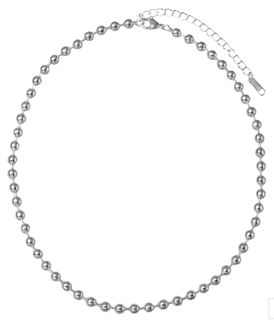 Jane Marie 18k Gold Plated Silver Ball Beaded Necklace