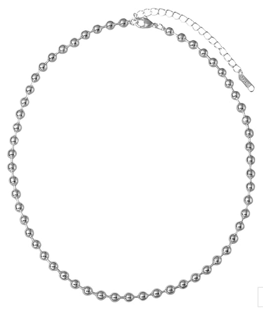 Jane Marie 18k Gold Plated Silver Ball Beaded Necklace