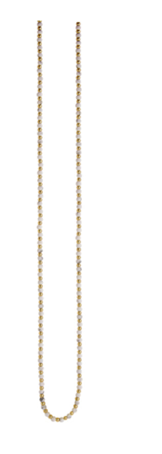 Alex Carol 2mm Faceted Natural Stone & 2mm Gold Ball NK HOWLITE