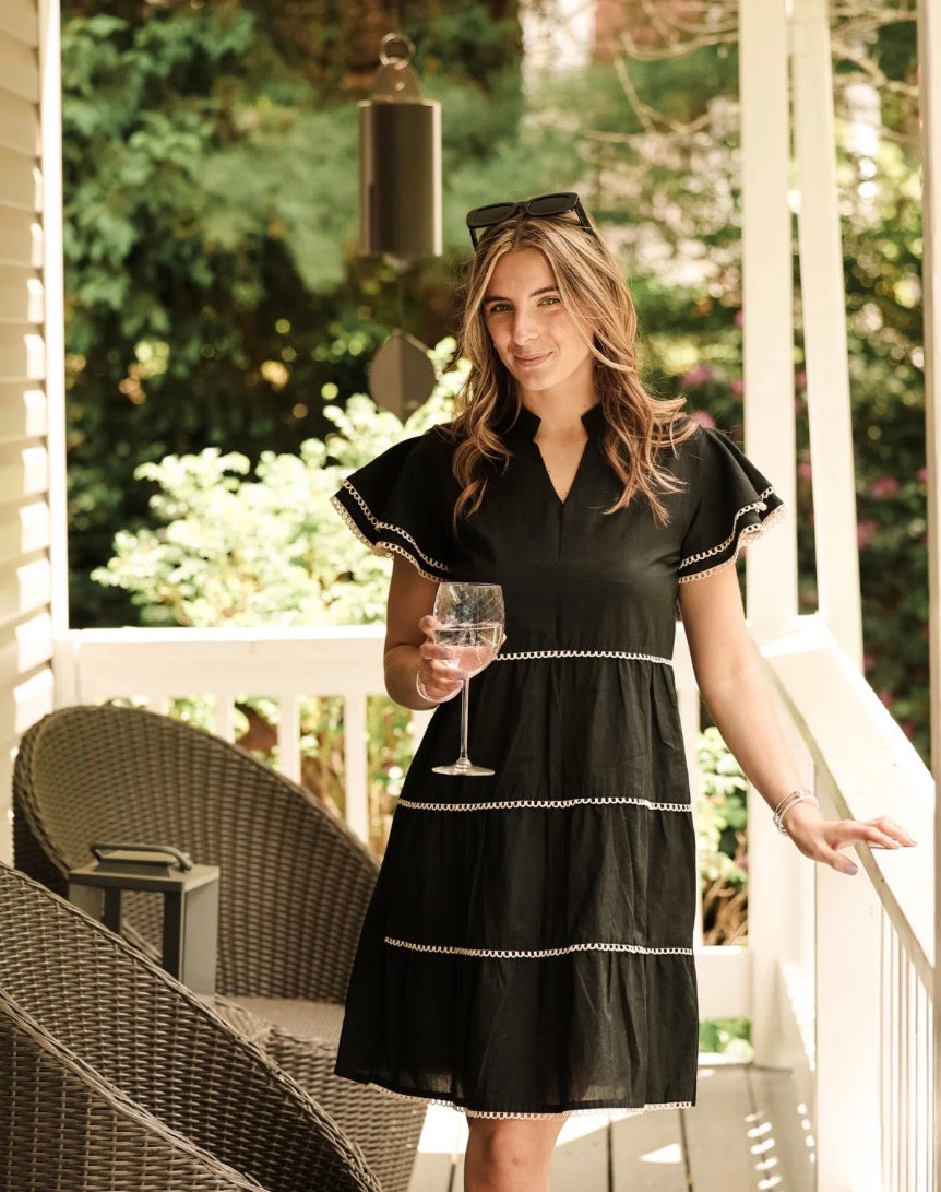 Top it off JOIE DRESS - FLUTTER SLEEVE V-NECK DRESS