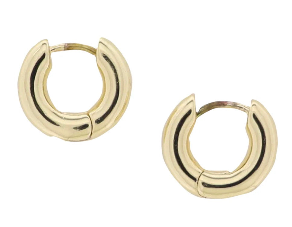 Jane Marie Golden JM7064E-1 18K Gold Plated Huggie Earring