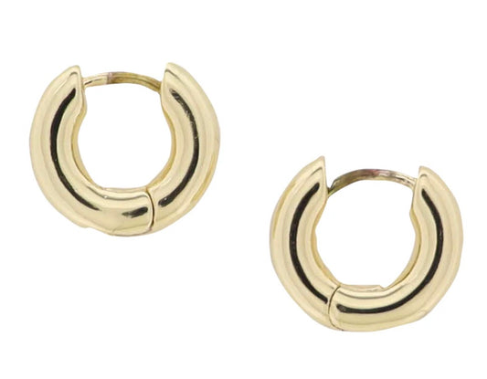 Jane Marie Golden JM7064E-1 18K Gold Plated Huggie Earring