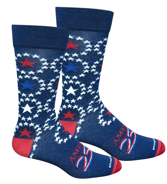 Brown Dog Circle Stars Navy Blue