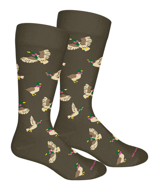 Brown Dog Preppy Duck Sage Socks