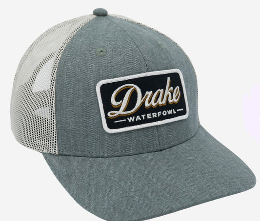 Drake Herringbone Patch Mesh Back Cap Monument Grey Heather OS