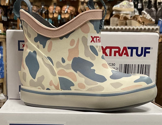 Xtratuf Youth Ankle Deck Boot Ivory Duck Camo