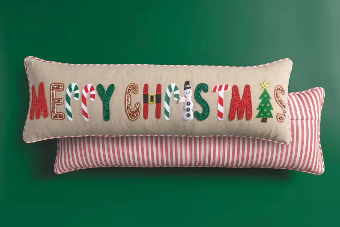 MERRY CHRISTMAS LONG PILLOW