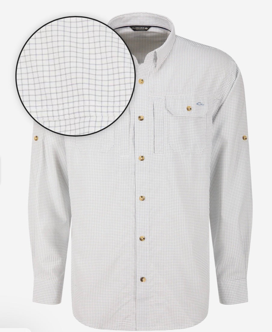 Drake Wingshooter Trey Grid Navy Grid Check