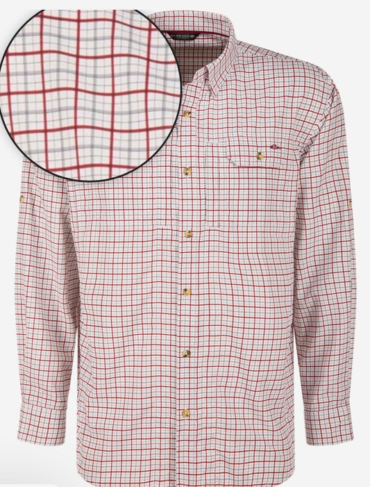 Drake Wingshooter Trey Grid Red Grid Check