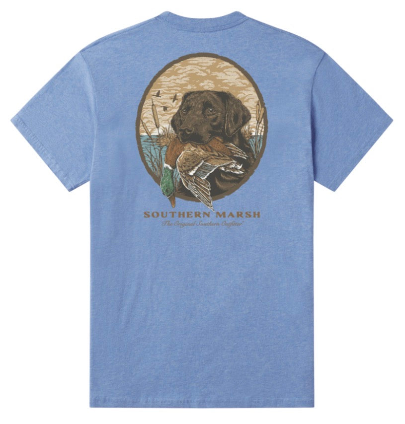 Southern Marsh Youth Good Boy Tee Washed Blue