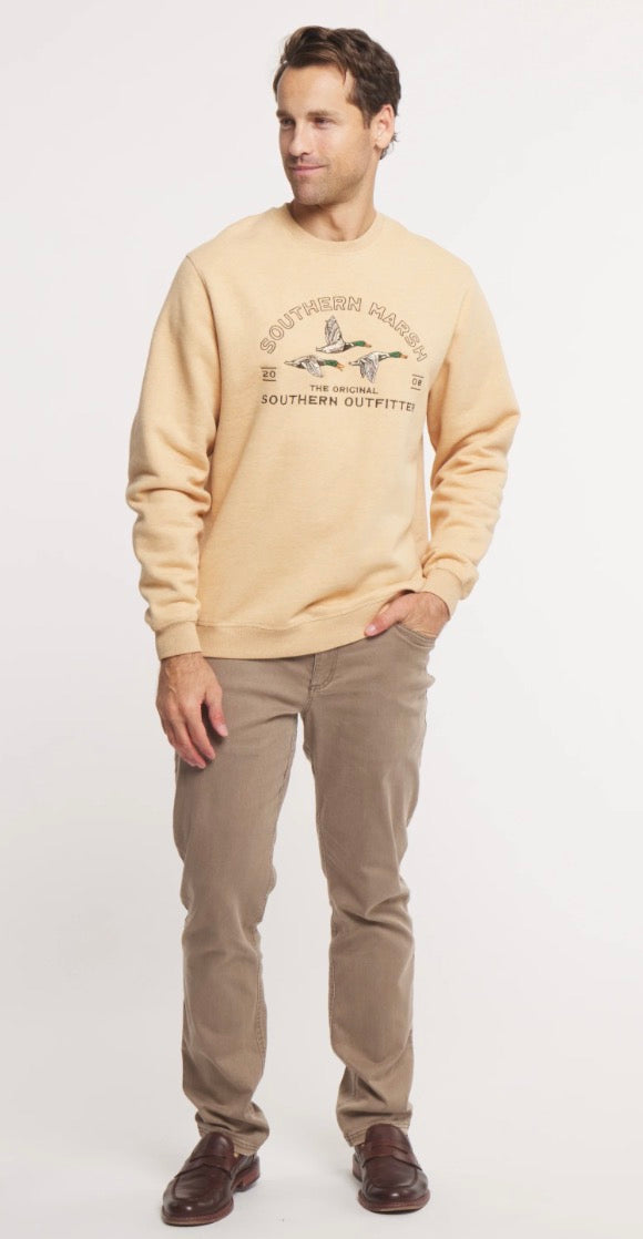 Southern Marsh Searcy Heather Sweatshirt Khaki