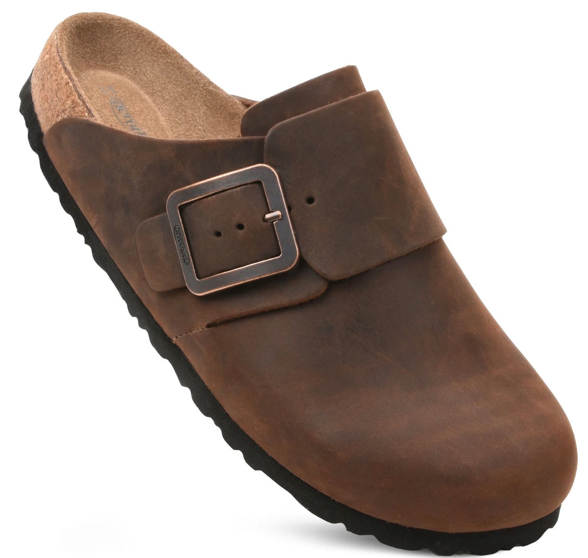 Aerothotic Brown Dakota Supportive Leather Clogs