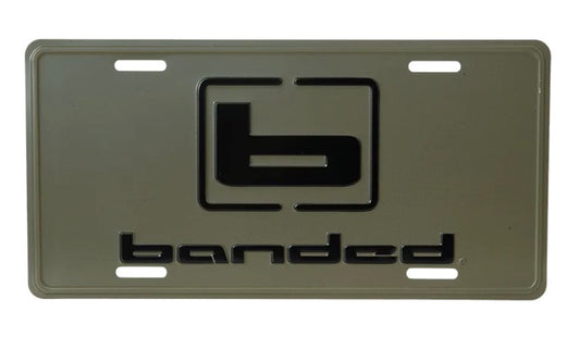 Banded License Plate Spanish Moss / Black