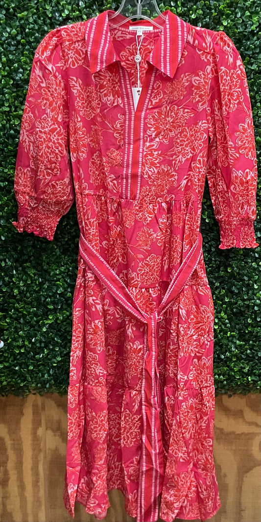 Mary Square Dress Eleanor Drift Blooms - Pink
