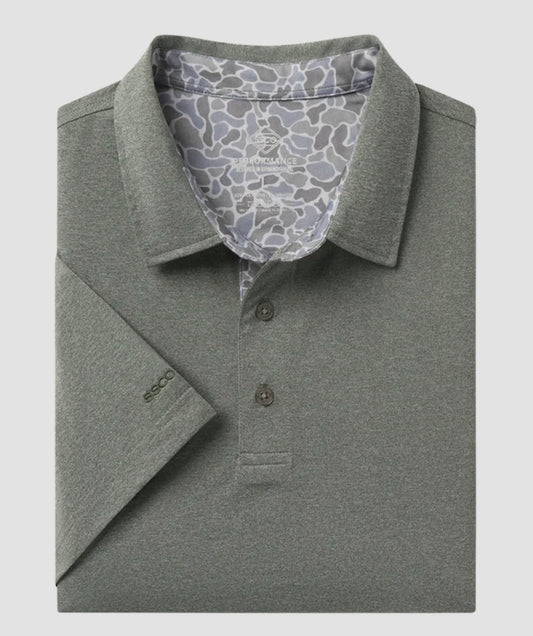 Southern Shirt Co Grayson Heather Polo Gunstock