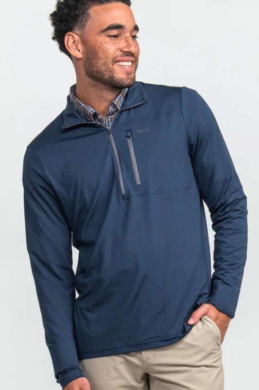 Southern Shirt Co Cart Club Performance Pullover Esquire Navy