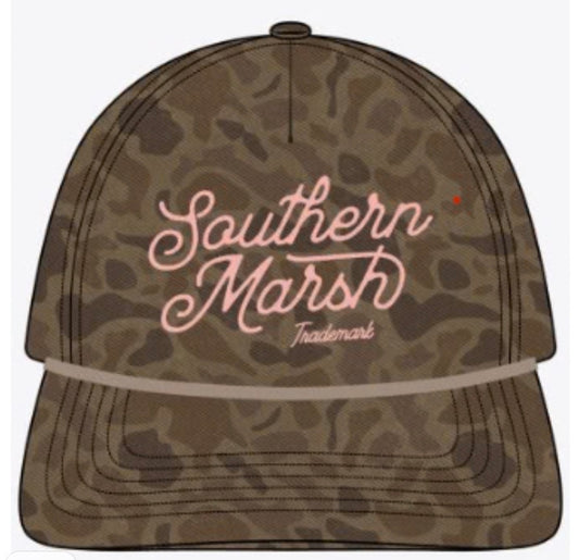 Southern Marsh Odessa Washed Rope Hat - Retro Camo Stone
