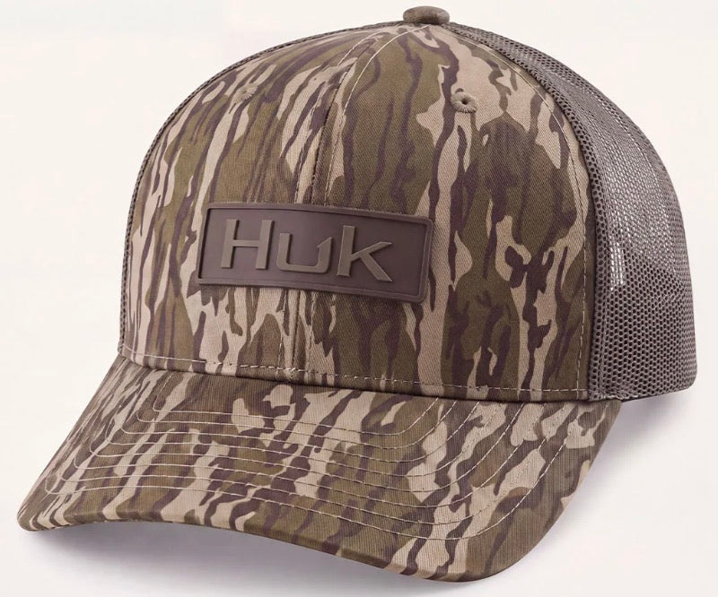 HUK Mossy Oak 110 Trucker Hat Bottomland