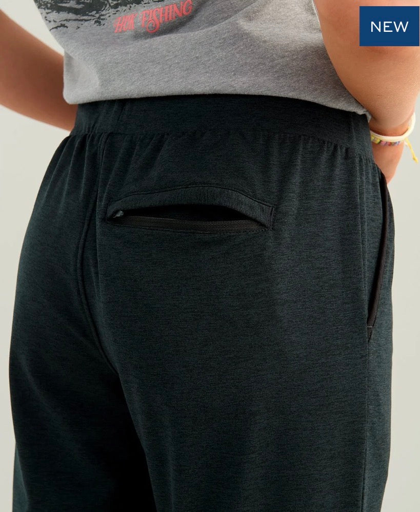 Huk Cold Front + Fleece Jogger Heather Black