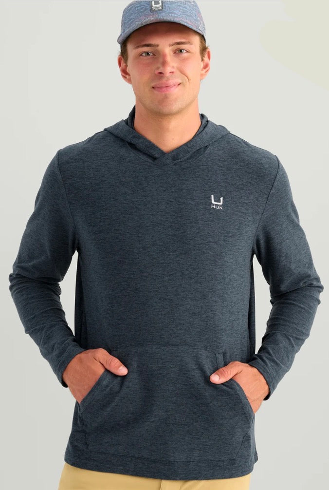 HUK Leeward Lightweight Sea Storm Heather