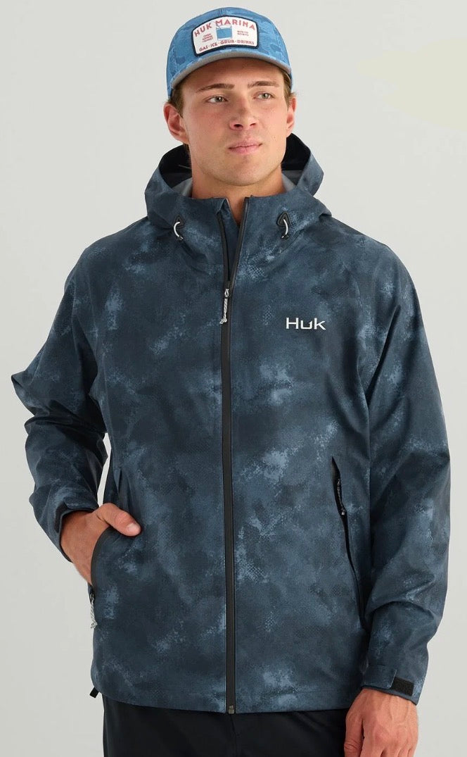 Huk Storm Printed 3L Jacket Sea Storm