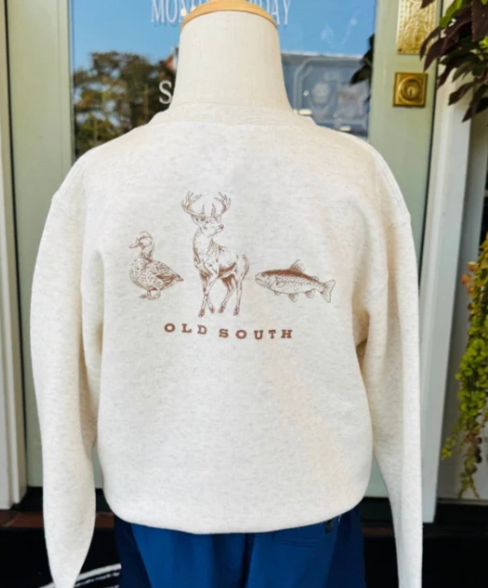 Old South The Sportsman’s Triple Crewneck Sweatshirt Toddler Natural Heather