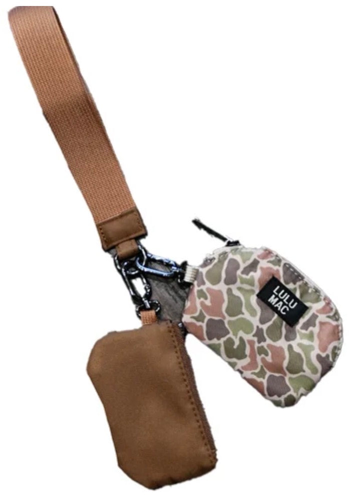 Lulu Mac Double Pouch Wristlets DP-8162 DARK CAMO/BROWN