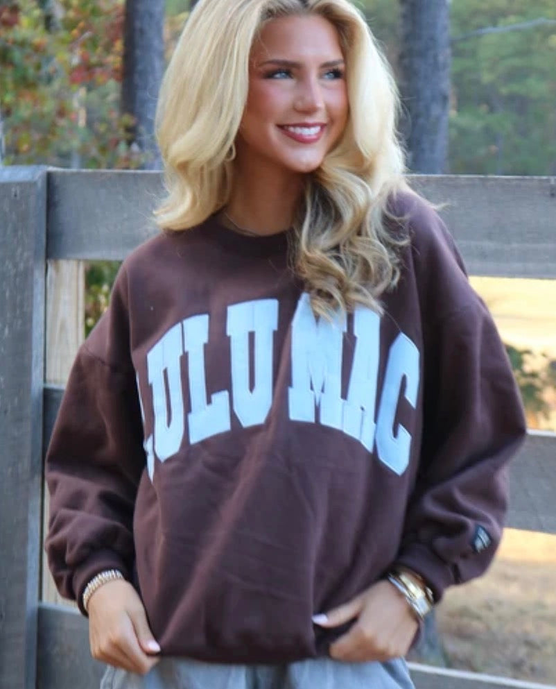 Lulu Mac Sweatshirt Stitch Brown / Light Blue LM-SW-1003