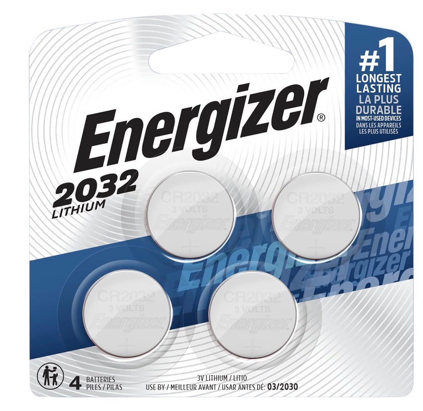 Energizer 2032 3V Lithium Batteries 4 pack