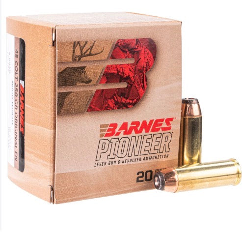 Barnes Pioneer Lever Gun & Revolver Ammunition 45 Colt 250 GR Original FN