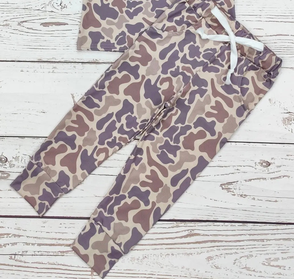 Boys Camouflage Print Pants Set