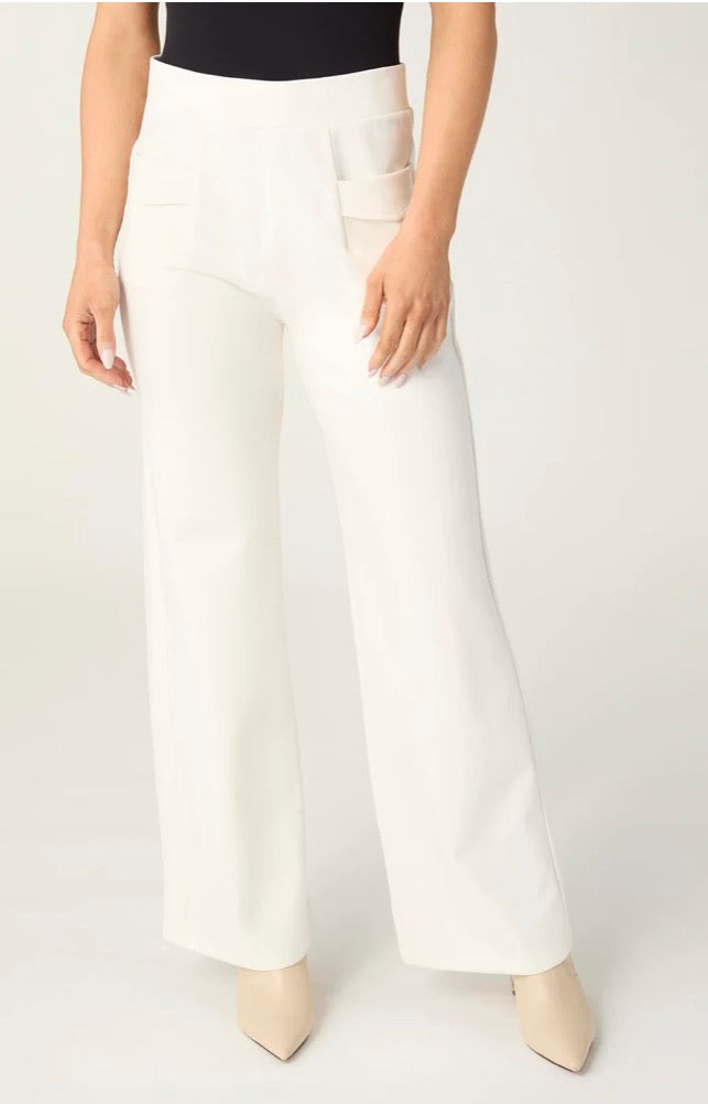Coco+Carmen CELYSE TAILORED WIDE LEG PANT Antique White