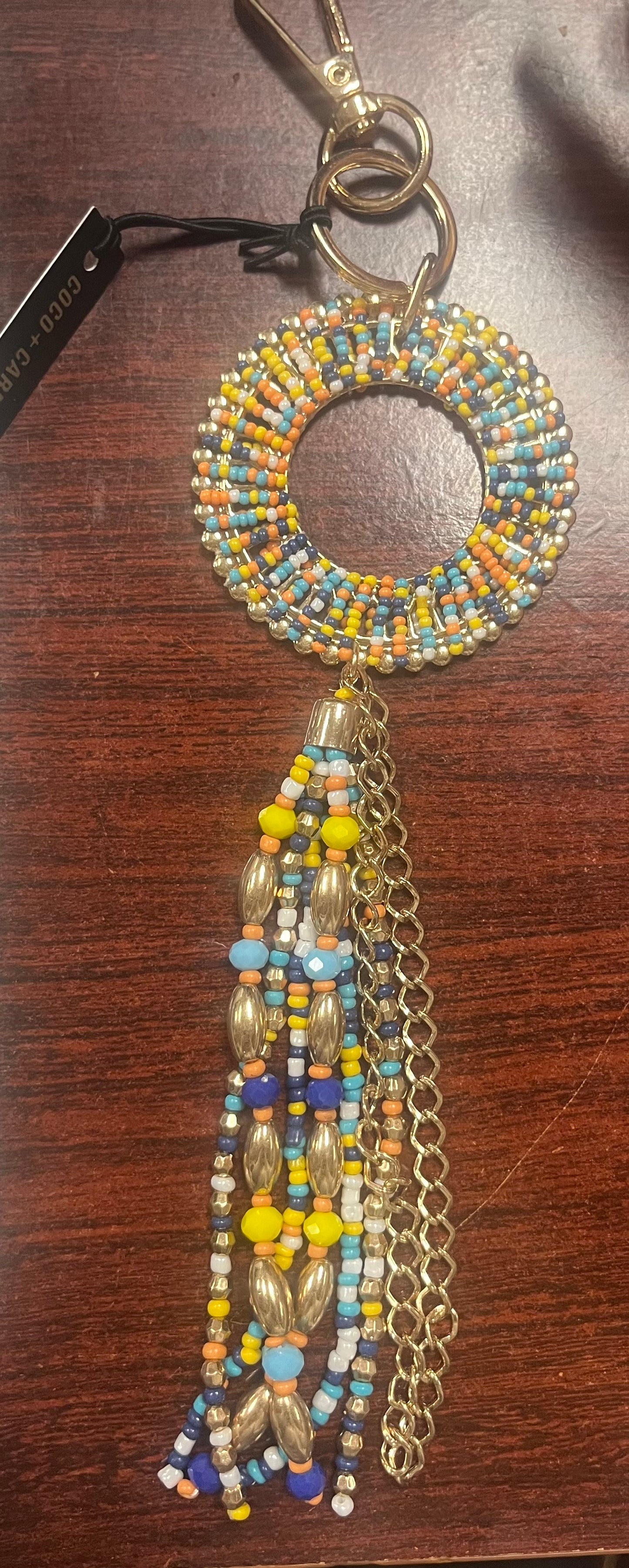 Coco + Carmen Nanette Key Chain - Blue Multi