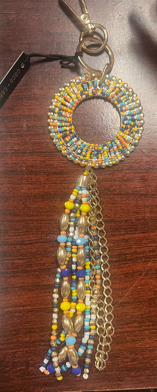 Coco + Carmen Nanette Key Chain - Blue Multi