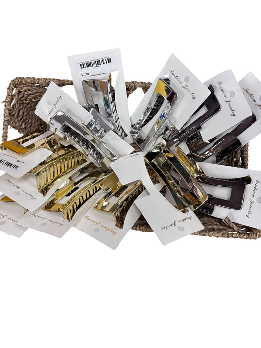 Queens Designs Hir Claw Assorted Silver, Gold, Shinny Gray
