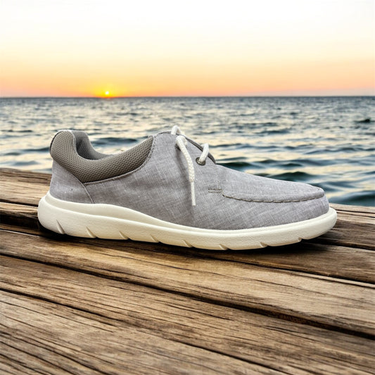 Sperry Capt MOC Chambray Khaki - Final Sale/no Returns