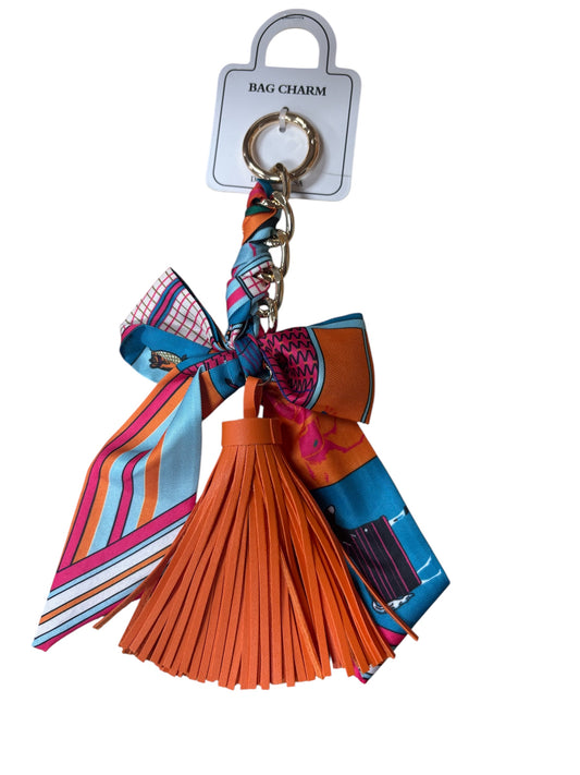Queens Designs Bag Charm Orange Teal