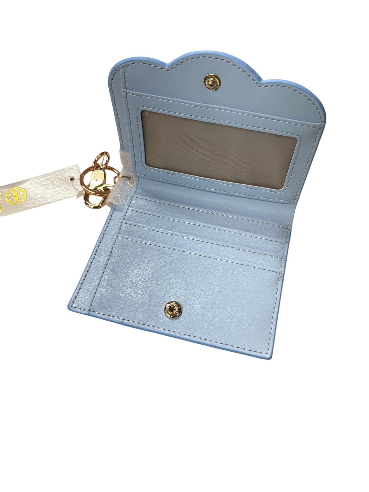 Mary Square Scalloped Wallet Porcelain Vines