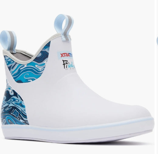 Xtratuf Women's 6" Ankle Boot White and Fishe Waters XWAB105F