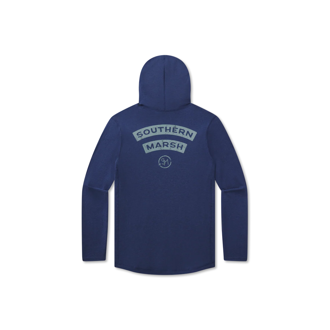 Southern Marsh Classic Hoodie Tee - Arched Marsh- Washed Navy